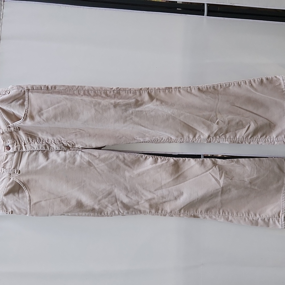 Mens  1970s Sesrs Bell Bottom Corduroy Pants. Western Disco Beige Flare Pants